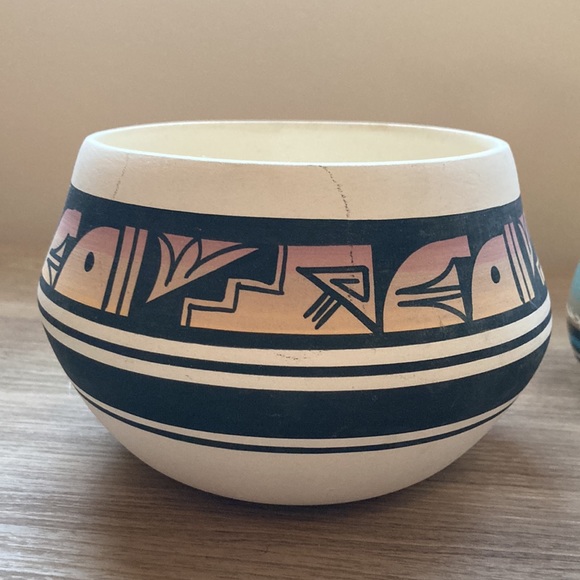 Two Navajo display bowl vase R jones M Kanuho - Picture 3 of 16